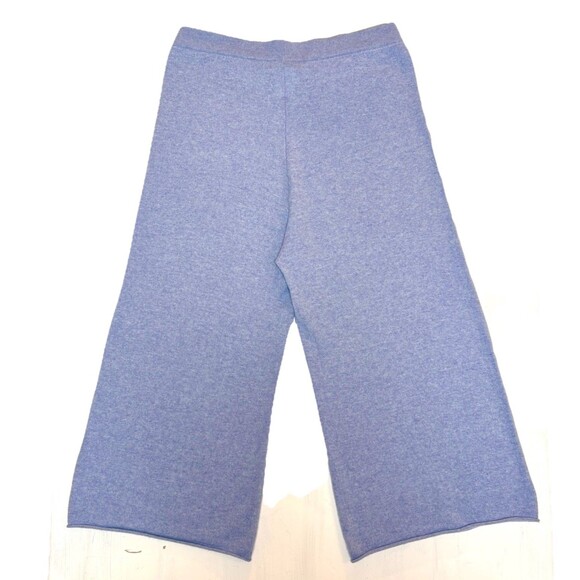 Charter Club Luxury 100% Cashmere Wide Leg Pull On Pants Soft Blue Minimalist - Picture 2 of 4